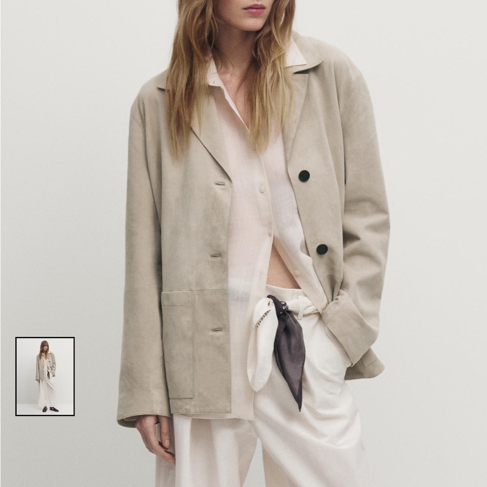 Massimo Dutti Light Suede Jacket - NWT